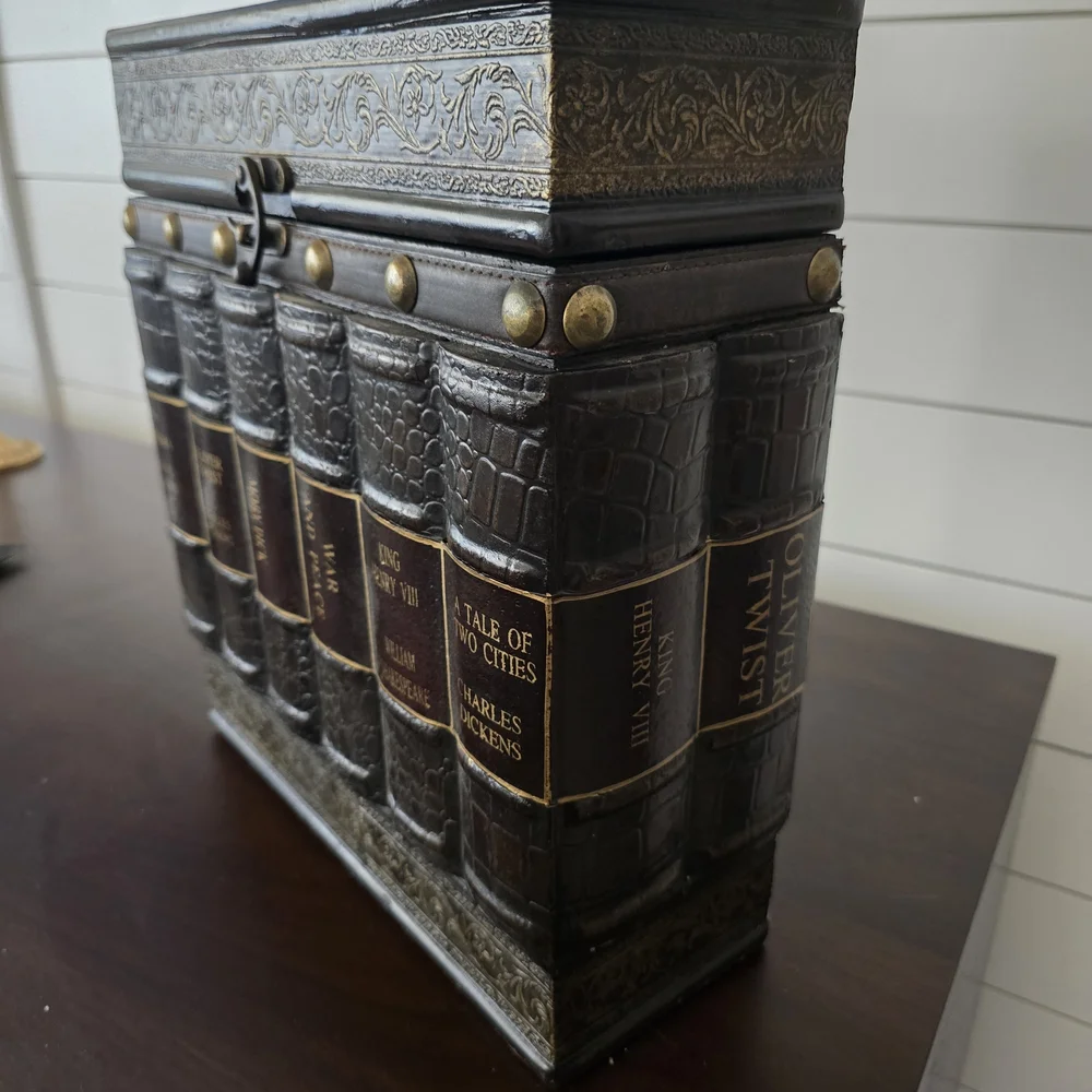 Vintage Book-Style Storage Box
